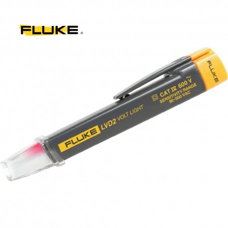DETECTOR DE TENSION SIN CONTACTO CON AVISADOR DE LUZ ROJA Y LINTERNA FLUKE LVD2