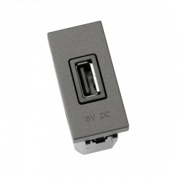CARGADOR USB ESTRECHO PLATA 2A NIESSEN ZENIT N2185.2PL