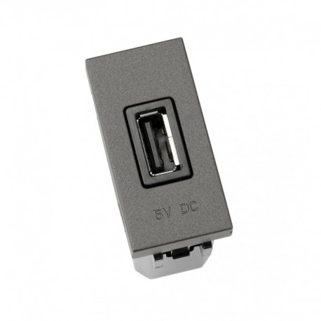 CARGADOR USB ESTRECHO PLATA 2A NIESSEN ZENIT N2185.2PL