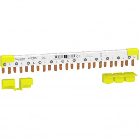 PEINE DE CONEXION BIPOLAR 12 MODULOS 1P+N 80A SCHNEIDER A9XPC612