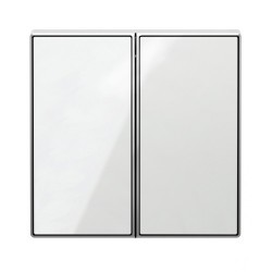 TAPA TECLA DOBLE CRISTAL BLANCO NIESSEN SKY 8511 CB