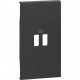 TAPA NEGRA PARA CARGADOR DOBLE USB BTICINO LIVING NOW KG12C