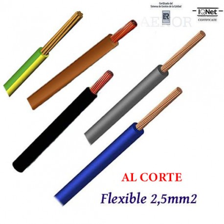 CABLE UNIPOLAR H07V-K FLEXIBLE 2,5MM2