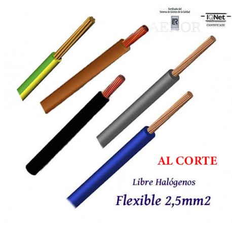 CABLE 2,5MM2 FLEXIBLE 07Z1-K LIBRE HALOGENOS 750V