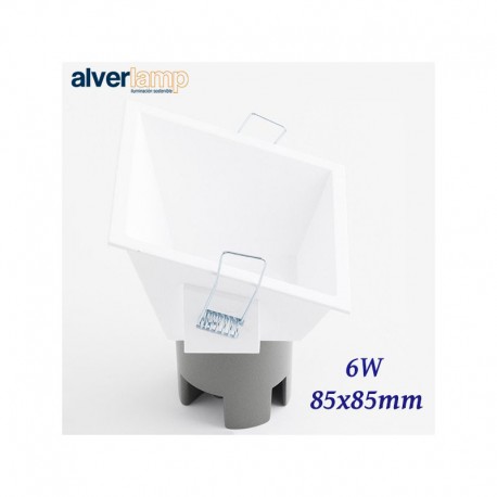 DOWNLIGHT LED 12W CUADRADO ASIMETRICO DECORATIVO 3000-5700K 85X85MM ALVERLAMP