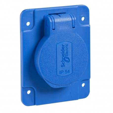 BASE SCHUKO DE EMPOTRAR AZUL 65X85MM 2P+T IP54 SCHNEIDER PKS61B
