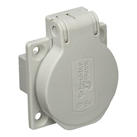 BASE SCHUKO DE EMPOTRAR GRIS 50X50MM 2P+T IP54 SCHNEIDER PKS51G