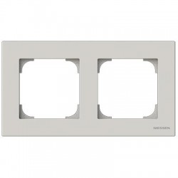 MARCO 2 ELEMENTOS BLANCO PERFIL GRIS NIESSEN SKY 8572 BL