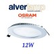 DOWNLIGHT LED 12W EMPOTRAR REDONDO BLANCO 6000K ALVERLAMP DL12PL60AL