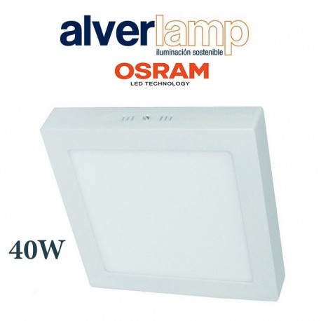 DOWNLIGHT LED 40W SUPERFICIE CUADRADO BLANCO ALVERLAMP DL40PL60SC
