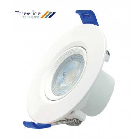 MINI DOWNLIGHT LED 7W BLANCO EMPOTRAR REDONDO BASCULANTE THREELINE MINIDLO7R