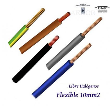 CABLE 10MM2 FLEXIBLE 07Z1-K LIBRE HALOGENOS 750V