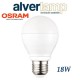 BOMBILLA LED 18W ROSCA E27 ESFERICA 3000-6000K ALVERLAMP LE182760