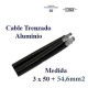 CABLE TRENZADO DE ALUMINIO 3x50+54,6 MM2 1000V - PRECIO POR METROS