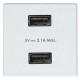 CARGADOR DOBLE USB BLANCO 2.1A SIMON 27 2701096-030