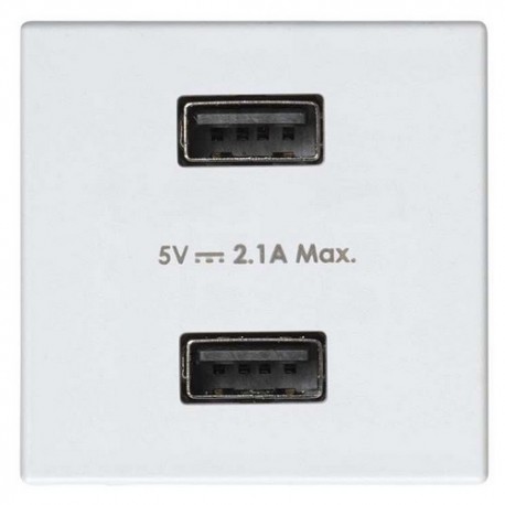 CARGADOR DOBLE USB BLANCO 2.1A SIMON 27 2701096-030