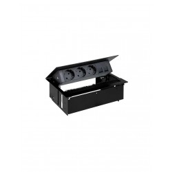 KIT COMPLETO DE MESA 3 BASES SCHUKO + 2 TOMAS RJ45 SIMON 400 44403020-138
