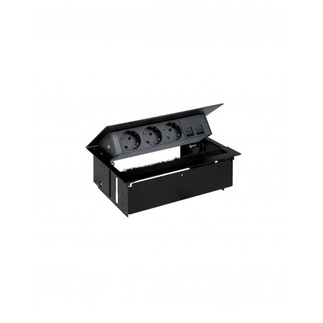 KIT COMPLETO DE MESA 3 BASES SCHUKO + 2 TOMAS RJ45 SIMON 400 44403020-138