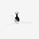 Ventilador de techo negro mate/transparente con motor DC MINI ETERFAN LED 32027-10 - FARO ILUMINACION