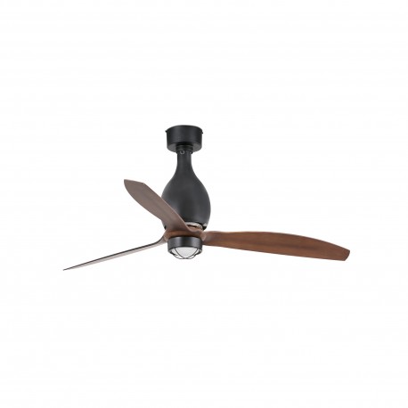 Ventilador de techo negro mate/madera con motor DC MINI ETERFAN LED 32028-10 - FARO ILUMINACION