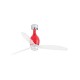Ventilador de techo rojo brillo/transparente con motor DC MINI ETERFAN LED 32029-9 - FARO ILUMINACION