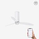 Ventilador de techo blanco brillo/transparente con motor DC SMART TUBE FAN LED 32033WP-9 - FARO ILUMINACION