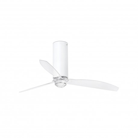 Ventilador de techo blanco mate/transparente con motor DC TUBE FAN LED 32034-9 - FARO ILUMINACION
