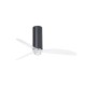 Ventilador de techo negro brillo/transparente con motor DC TUBE FAN LED 32035-10 - FARO ILUMINACION