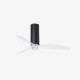 Ventilador de techo negro mate/transparente con motor DC TUBE FAN LED 32036-10 - FARO ILUMINACION