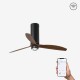 Ventilador de techo negro mate/madera con motor DC TUBE FAN LED 32037-10 - FARO ILUMINACION