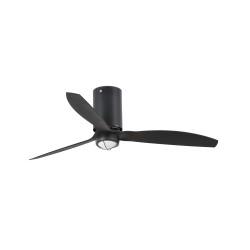 Ventilador de techo negro mate con motor DC MINI TUBE FAN LED 32043-10 - FARO ILUMINACION