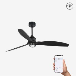 Ventilador de techo negro mate con motor DC SMART JUST FAN LED 32100WP-10 - FARO ILUMINACION