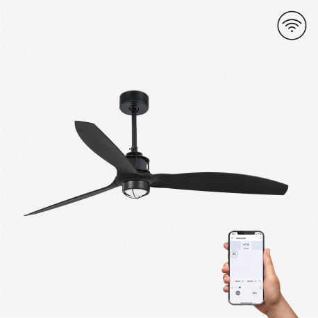 Ventilador de techo negro mate con motor DC SMART JUST FAN LED 32100WP-10 - FARO ILUMINACION