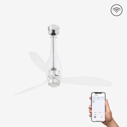 Ventilador de techo transparente con motor DC SMART ETERFAN LED 33381WP-9 - FARO ILUMINACION