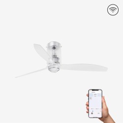 Ventilador de techo transparente con motor DC SMART MINI TUBE FAN LED 33393WP-9 - FARO ILUMINACION