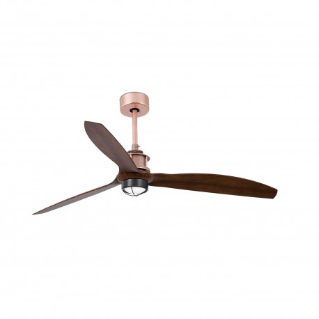 Ventilador de techo cobre/madera con motor DC JUST FAN LED 33399-10 - FARO ILUMINACION