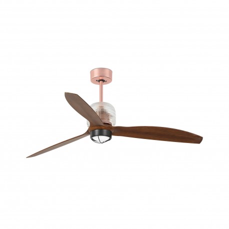 Ventilador de techo cobre/madera con motor DC DECO FAN LED 33399D-10 - FARO ILUMINACION
