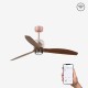Ventilador de techo cobre/madera con motor DC SMART DECO FAN LED 33399DWP-10 - FARO ILUMINACION