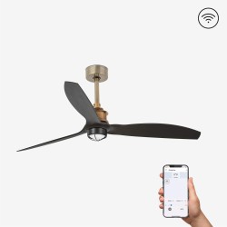 Ventilador de techo oro viejo/negro SMART JUST FAN LED 33417WP-10 - FARO ILUMINACION