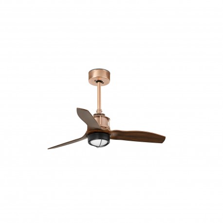 Ventilador de techo cobre/madera 81cm JUST FAN LED 33423-10 - FARO ILUMINACION