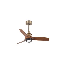 Ventilador de techo oro viejo/madera 81cm JUST FAN LED 33428-10 - FARO ILUMINACION