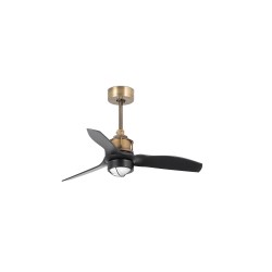 Ventilador de techo oro viejo/negro 81cm JUST FAN LED 33429-10 - FARO ILUMINACION