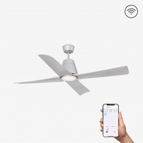 Ventilador de techo gris con motor DC SMART TYPHOON LED 33489WP-15 - FARO ILUMINACION