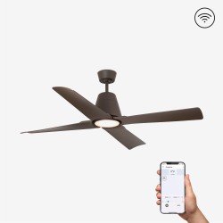 Ventilador de techo marron con motor DC SMART TYPHOON LED 33490WP-16 - FARO ILUMINACION