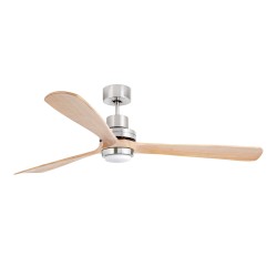 Ventilador de techo niquel mate/pino LANTAU-G LED 33505 - FARO ILUMINACION