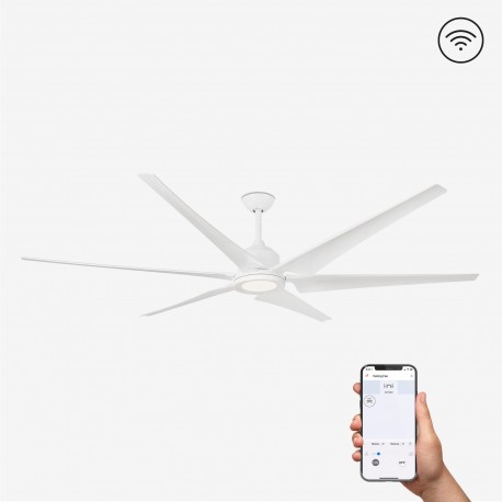 Ventilador de techo blanco con motor DC SMART CIES LED 33512WPA-1 - FARO ILUMINACION