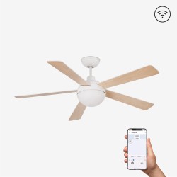 Ventilador de techo blanco con motor DC SMART IZARO LED 33514WP - FARO ILUMINACION