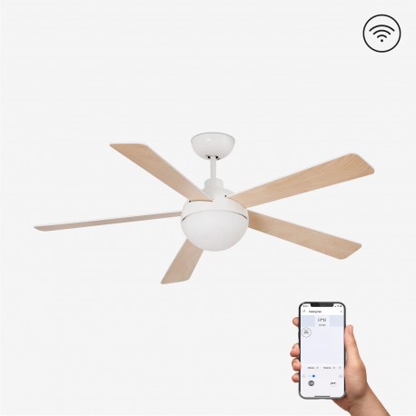 Ventilador de techo blanco con motor DC SMART IZARO LED 33514WP - FARO ILUMINACION