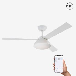 Ventilador de techo blanco con motor DC SMART RODAS LED 33522WP - FARO ILUMINACION