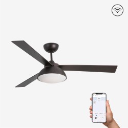 Ventilador de techo marron con motor DC SMART RODAS LED 33523WP - FARO ILUMINACION